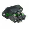 Audio Inlet IEC 60320 C14 音響級歐規電源插頭  黑色, 鍍銠