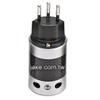 Audio Swiss Plug Type J 音響級瑞士電源插頭 銀色烤漆,黑色碳纖維外殼,鍍銠