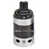 Audio Connector IEC 60320 C7 音響級歐規電源插座  銀色烤漆,黑色碳纖維外殼,鍍銠
